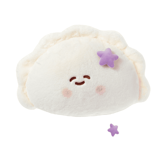 Cute Dumpling Plush Pillow Funny Food Soup Stuffed Animal Plush Toy Soft Hug Kid's Gift White 19.7''