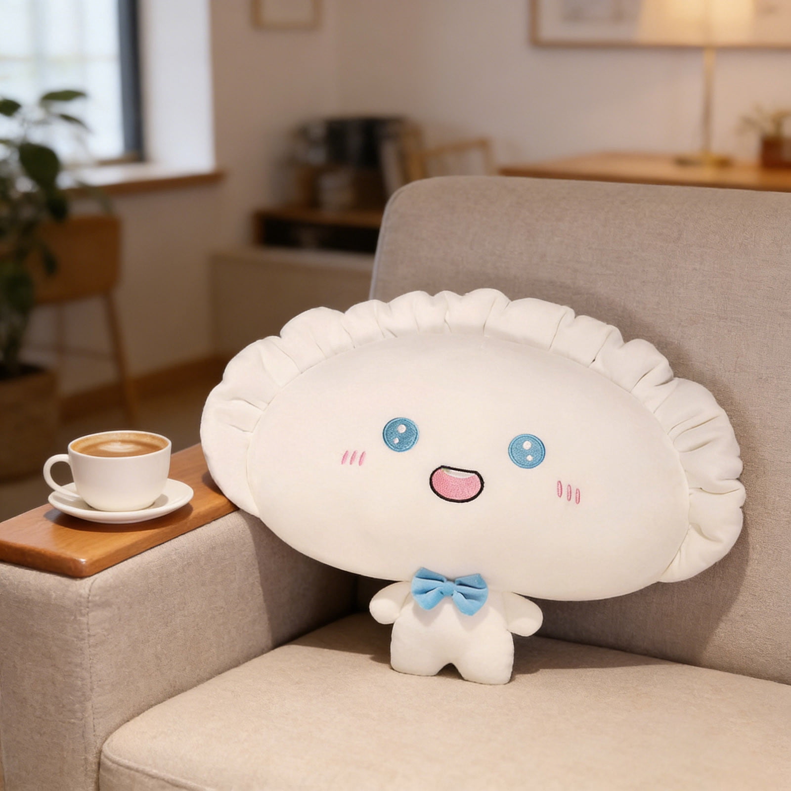 Cute Dumpling Plush Pillow Funny Food Soup Stuffed Animal Plushies Toys ...