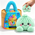 thumbnail image 1 of Cute Dumpling Stuffed Plush Mystery Steamer Box, Soft Squeezable Bao Bun Fidget Toy, Desktop Decor Stress Relief Sensory Toy for Office Home Use Cyan, 1 of 4