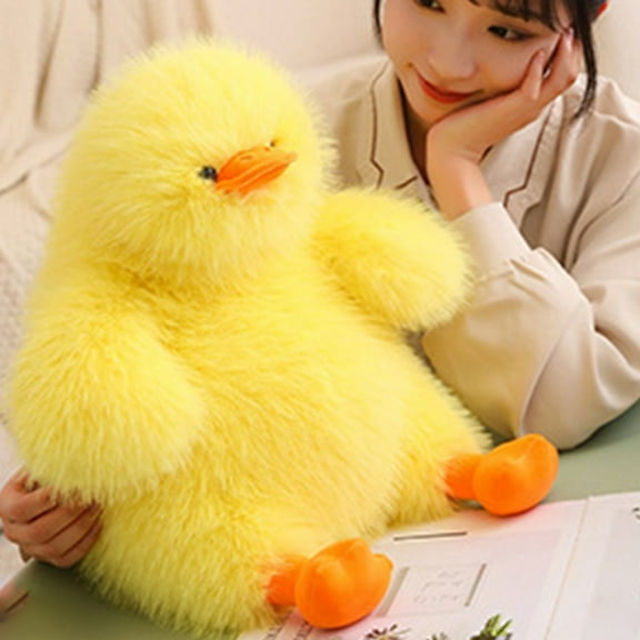 Cute Dun Dun Pillow Doll Dorky Doll Children's Girls Day Christmas Holiday Gift, Large Duck Stuffed Animals Giant Soft Plush Toy, Cute Huge Jumbo Fluffy Big Size Duck, Gifts for Kids(Yellow)