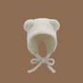 thumbnail image 1 of Cute  Ear Protection Y2k Warm Bear Ear Wool Hat Beanies Cap Winter Hat Knitted Bomber Cap WHITE, 1 of 7