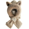 thumbnail image 1 of Cute Ears 2 In 1 Hat And Scarf Ear Scarf Hat Beanie Hat Scarf Combo Hood Combines A Hat For Women, Cute & Sweet Bomber Hats Yellow, 1 of 8