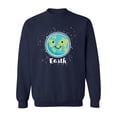 thumbnail image 1 of Cute Earth Design Sweatshirt Women -Image by Shutterstock, Female Small, 1 of 4