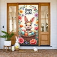 thumbnail image 1 of Cute Easter Banner Colorful Eggs Spring Background Floral Bunny Easter Backdrop for Easter Party Spring Celebration Family Gathering, 1 of 8
