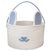 Cute Easter Basket, Large Easter Bunny Basket, Woven Cotton Rope Baby Egg Easter Baskets for Girls, Boys, Toddler, Babies, Infant, with Gift Bags and Ribbons