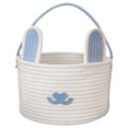 thumbnail image 1 of Cute Easter Basket, Large Easter Bunny Basket, Woven Cotton Rope Egg Easter Baskets with Gift Bags and Ribbons, Blue, 1 of 9