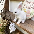 thumbnail image 1 of Cute Easter Bunny Decor Resin Figurine, Lifelike Festive Decor for Outdoor Garden Patio and Indoor Home Display, Perfect Ideal Gift for Easter Decor Spring Holiday Celebrations, White, 1 of 6