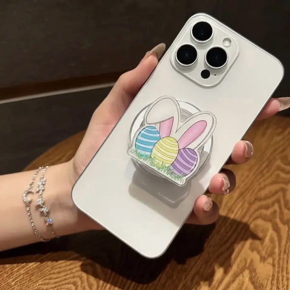 Cute Easter Bunny Egg MagSafe Phone Grip Magnetic & Kickstand Spring Gift