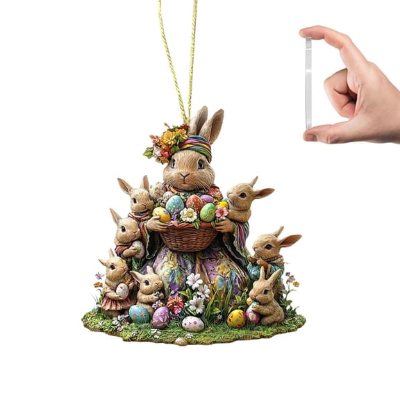 Cute Easter Bunny Eggs Decorations,Large Easter Yard Signs with Easte-r Eggs and Elegant Crosses,Rabbits Happy Easte-r Spring Decor for Home Lawn Garden Home Holiday Party Supplies