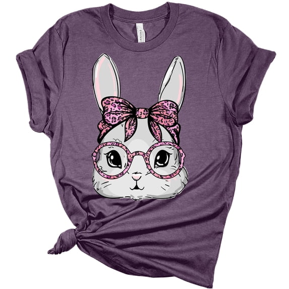 Cute Easter Bunny Face T-Shirt - Playful Graphic Tee with Oversized ...