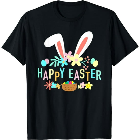 Cute Easter Bunny Happy Easter For Kids Girls Women T-Shirt