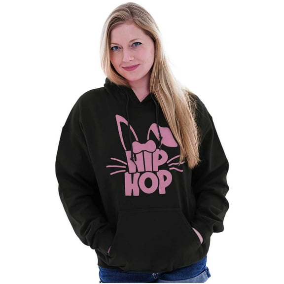 Cute Easter Bunny Humor Hip Hop Pun Women Plus Size Graphic Pullover Hoodie Brisco Brands 2X