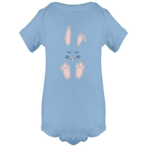 Cute Easter Bunny Rabbit Face Bodysuit Infant -Image by Shutterstock, 24 Months