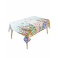 thumbnail image 1 of Cute Easter Bunny Rectangle Tablecloth, Eucalyptus Leaves Colorful Eggs Teal Waterproof & StainResistant Tablecloth, Washable Oil-proof Table Cover for Dining/Party/Wedding/Camping/Buffet 54x108 In, 1 of 9
