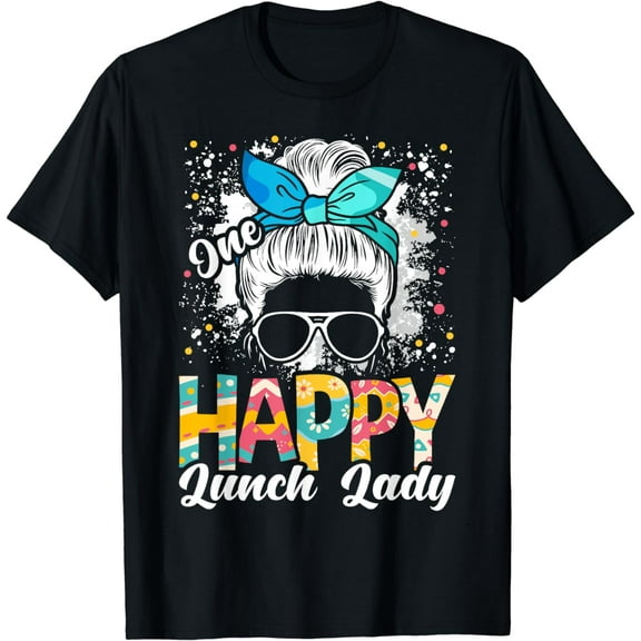 Cute Easter Day Gnome Love Lunch Lady Women Matching T-Shirt