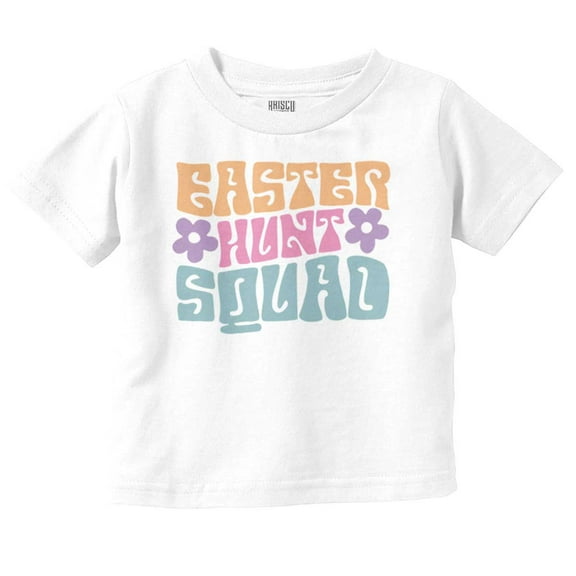 Cute Easter Egg Hunt Squad Daisies Youth T Shirt Tee Girls Infant Toddler Brisco Brands 3T