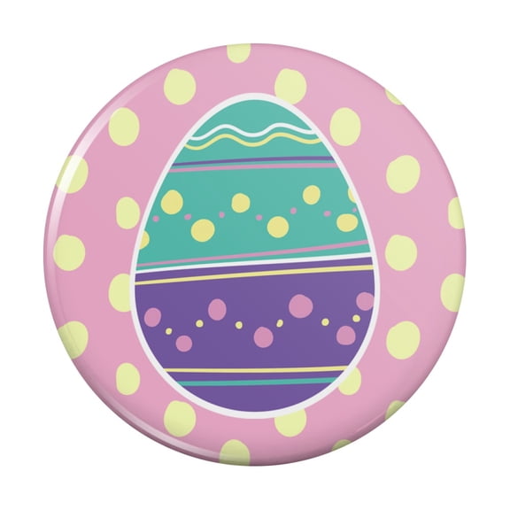 Cute Easter Egg Turquoise Purple Polka Dots Kitchen Refrigerator Locker Button Magnet