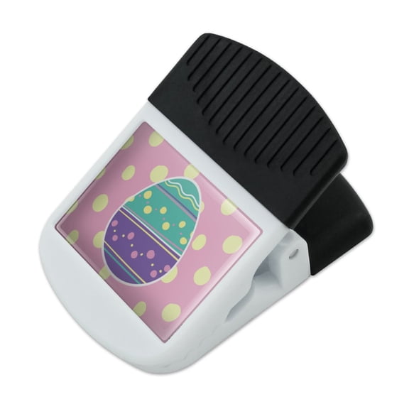 Cute Easter Egg Turquoise Purple Polka Dots Refrigerator Fridge Magnet Magnetic Hanging Hook Note Snack Clip