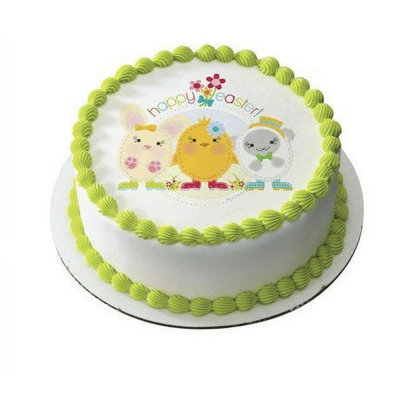 Cute Easter Friends Edible Cake Image