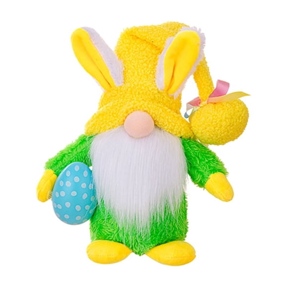 Cute Easter Gnome Gift, LED Light Up Lamp with Hat, Indoor Decorations for Home Yellow