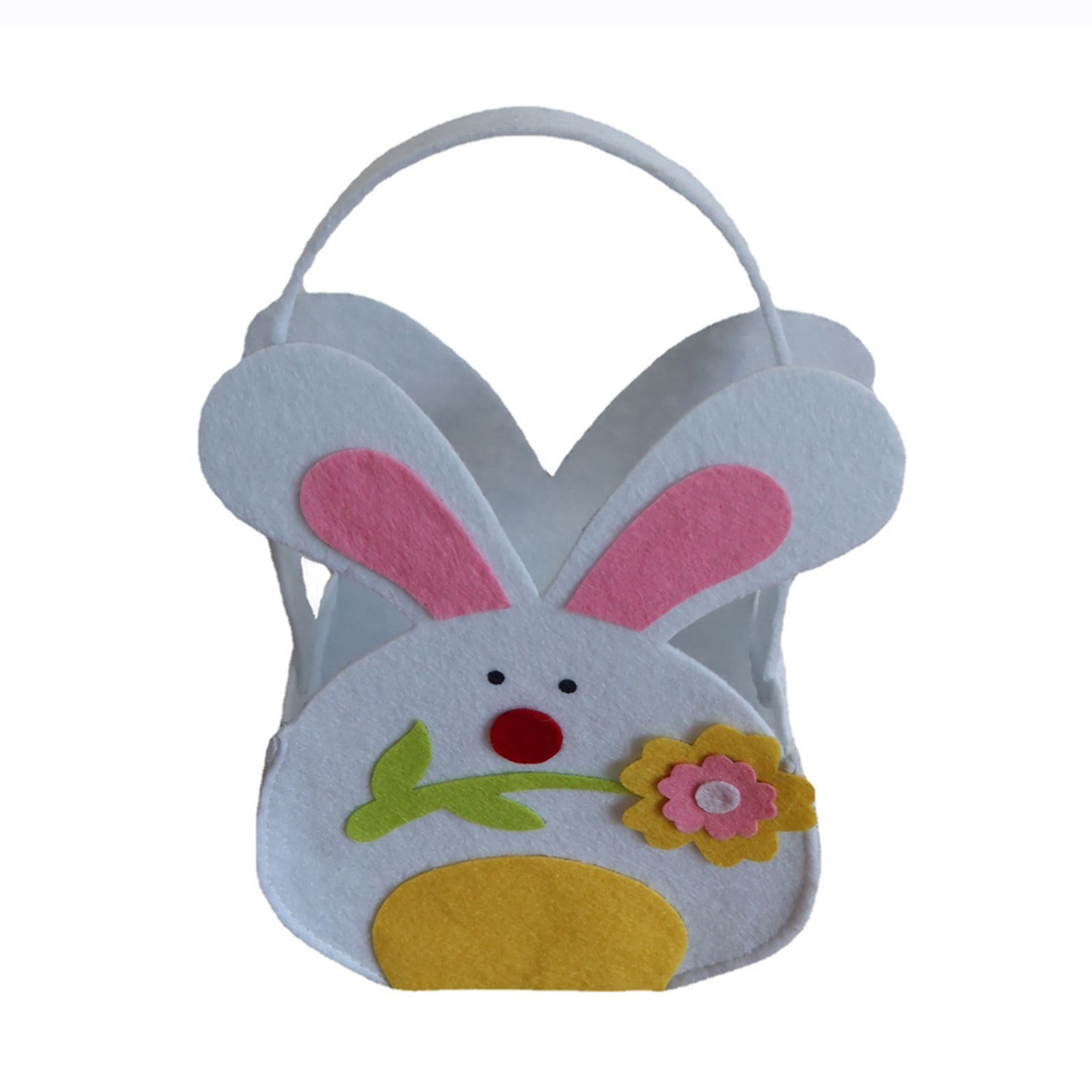 Cute Easter Rabbit Cloth Bunny Basket Candy Eggs Buckets Storage Basket