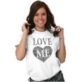 thumbnail image 1 of Cute Edgy Love Me Heart Romantic Women's Plus Size Graphic Tee Brisco Brands 2X, 1 of 2
