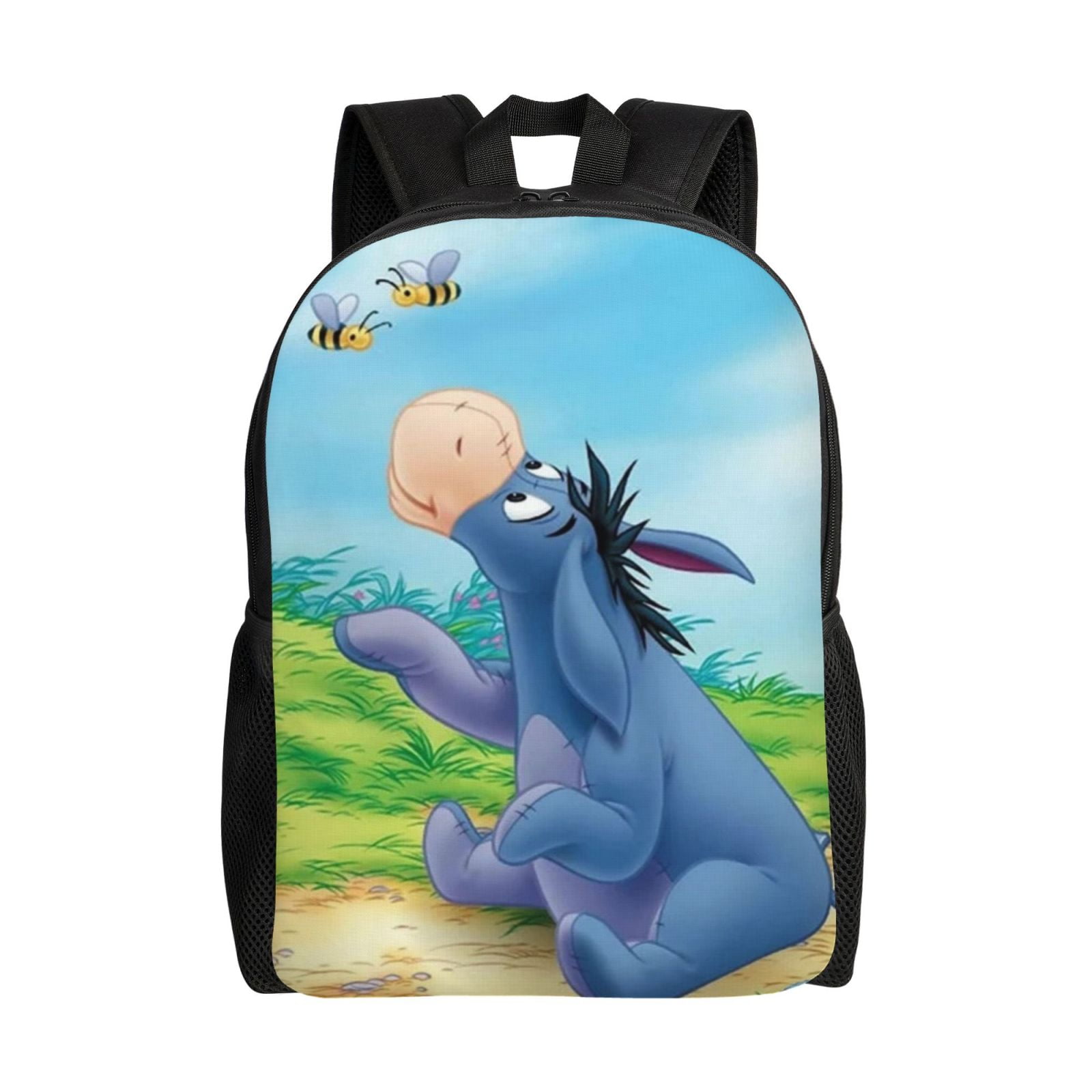 Cute Eeyore Backpack Casual Adjustable Bookbag School Bag Unisex Laptop Daypack Lightweight Large Capacity Travel Bag Satchel Knapsack