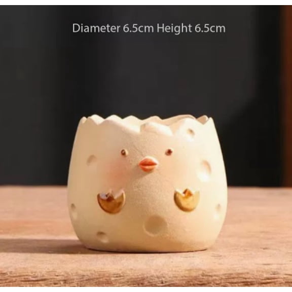 Cute Egg-Shaped Terracotta Planter with Hand-Drawn Animal Motifs Breathable Clay Pot for Succulents Small Cacti Home Decor