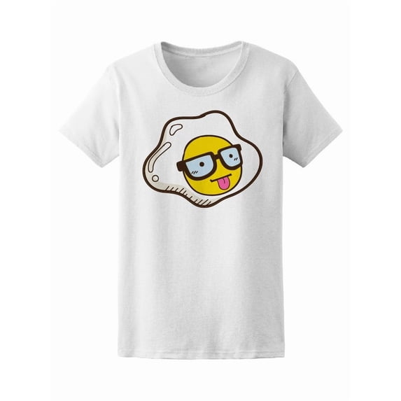 Cute Egg With Glasses Tee. Women's -Image by Shutterstock