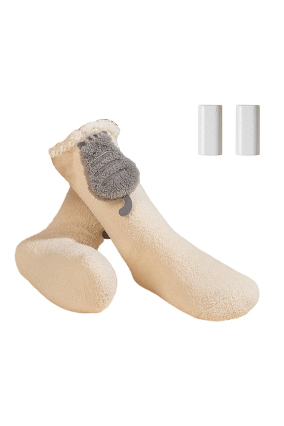 Cute Electric Heated Cotton Socks Winter Foot Warmer Warming Sock 3 Gear Adjustable Heating Socks for Men Women