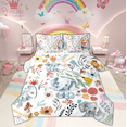 thumbnail image 1 of Cute Elephant Bed in a Bag King Size Comforter Set 7 Pieces,Mushroom Floral Cartoon Animal Bedding Sets Watercolor Flowers Leaves Sheet Set with Comforter, 1 of 5