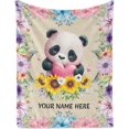 thumbnail image 1 of Cute Elephant Blankets and Throws, Customized Blanket with Name for Girl Women, Soft and Comfortable, 30" x 40 Inches, 1 of 5