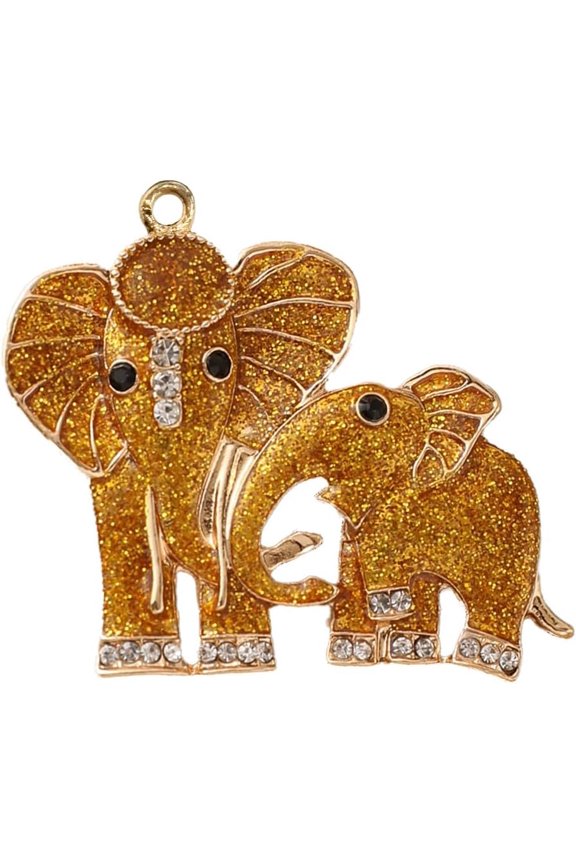 Cute Elephant Brooch Pin Crystal Rhinestone Animal Jewelry for Women Men Dainty Lapel Pin Boutonniere Corsage Scarf Clip Fashion Suit Dress Accessories Present for Mother Grandma