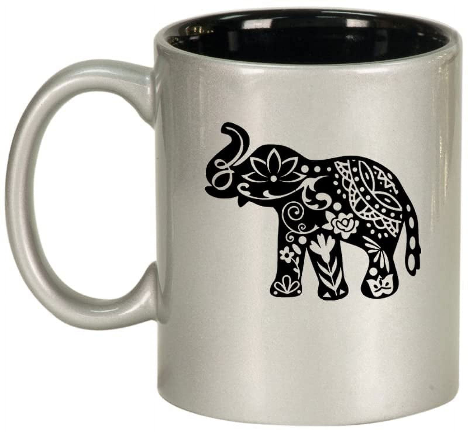  MyGift White Ceramic Unicorn Elephant Coffee Mug