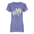 thumbnail image 1 of Cute Elephant Family Shaped Tee Women's -Image by Shutterstock, 1 of 2