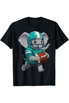 Cute Elephant Football Big Game Day Art T-Shirt