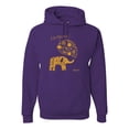 thumbnail image 1 of Cute Elephant Love Imagine Inspirational/Christian Unisex Graphic Hoodie Sweatshirt, Purple, 3XL, 1 of 3