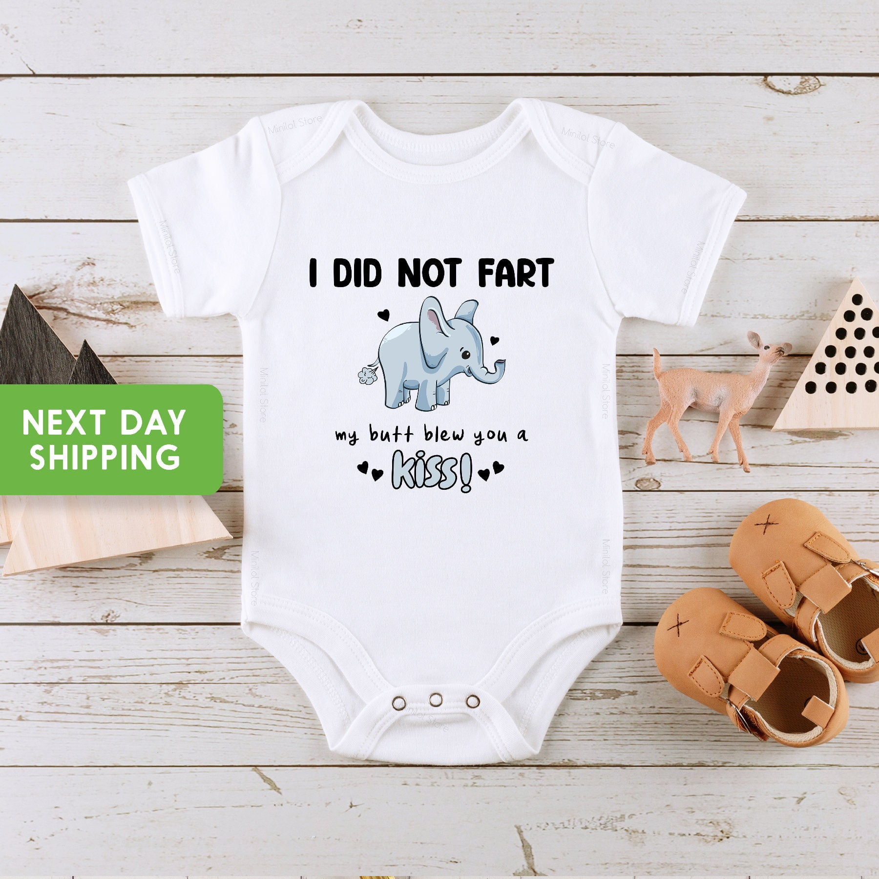 Cute Elephant Onesie, Animal Onesie, Baby Elephant Onesie
