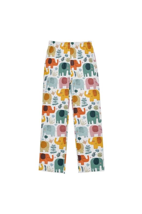 Cute Elephant Pajama Pants Soft and Lightweight Elastic Waistband Pajama Pants