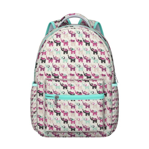 Cute Elephant Pattern Backpack - Durable Waterproof Bookbag for College, Trendy Laptop Backpack for Work, Comfortable Straps, Elephant Themed Gift