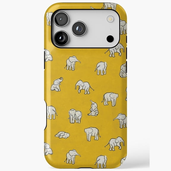Cute Elephant Pattern Sweet Jungle WildlifePhone Case for iPhone 17 11 12 13 14 15 16 Pro Max