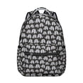 thumbnail image 1 of Cute Elephant Print College Backpack - Waterproof Durable Bookbag, Fashionable Laptop Backpack, Comfortable Padded Straps, Elephant Themed Gift, 1 of 6