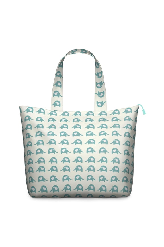 Cute Elephant Print Travel Bag for Women, Watercolor Artistic Pattern Weekender Duffel with Rainbow, Floral, and Nature Themes for Outdoors and Gym