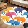 thumbnail image 1 of Cute Elephant Round Carpet Living Room Bedroom Home Decoration Coffee Table Mat Lounge Rug Chair Mats, 1 of 5