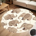 thumbnail image 1 of Cute Elephant Round Carpet Living Room Bedroom Home Decoration Coffee Table Mat Lounge Rug Chair Mats, 1 of 5