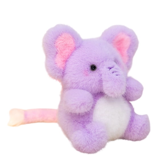Cute Elephant Stuffed Animal Doll 6 Inch Plush Figure, Soft Desktop Ornament Bedroom Decor, Adorable Collectible Gift for Birthday Easter Gifts 1pcs I