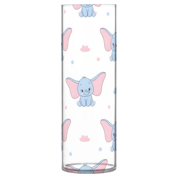 Cute Elephant Vase Flower Vase Clear Unbreakable Plastic Tall Decorative 11.8in