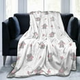 thumbnail image 1 of Cute Elephant White -Fleece Blanket, 50"X40" in Throw Blanket for Bed Couch Sofa, Lightweight Breathable Decorative Bed Blanket, Fuzzy Soft Flannel Blankets for All Seasons, 1 of 6