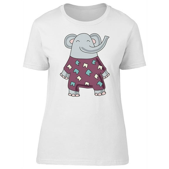 Cute Elephant With A Pajama T-Shirt Women -Image by Shutterstock, Female Medium