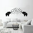 thumbnail image 1 of Cute Elephants Singing Full Of Love Elephants Silhouette Cartoon Vinyl Wall Art Wall Sticker Wall Decal Decoration For Home Room Kids Room Nursery Room Girls Boys Décor Design Style Size (18x20 inch), 1 of 3